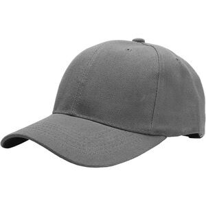 Unisex Dark Grey Athletic Adjustable Strap Casual Running Classic Baseball Cap